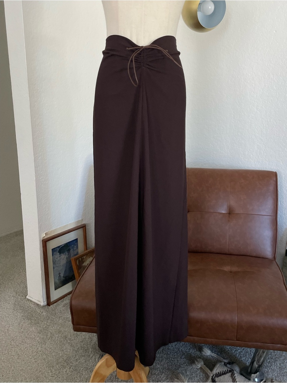 Vintage 1990s Charlotte Russe Dark Academia Preppy Boho Maxi Skirt